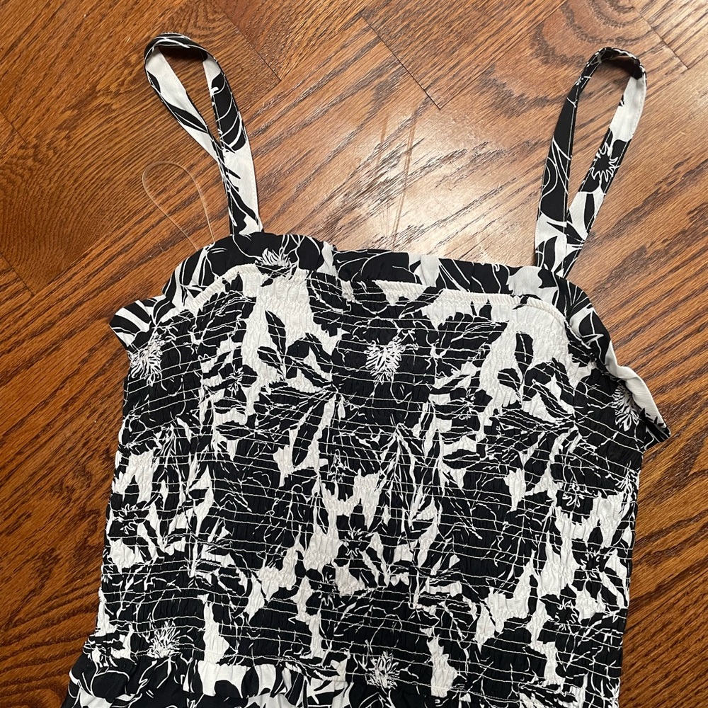 Black and White Floral Dress